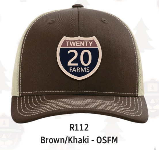 Twenty 20 Farms shield hat in Brown and Khaki