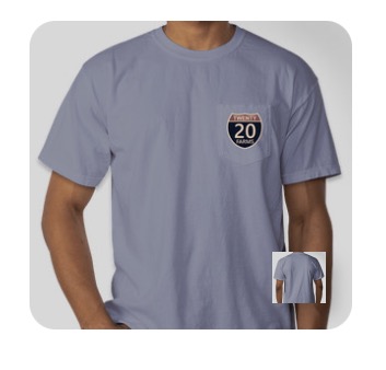 Twenty 20 Farms shield shirt in Washed Blue